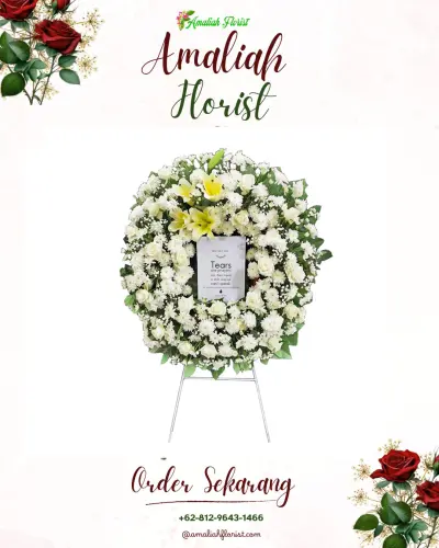 Krans Bunga Duka Cita kembangan utara